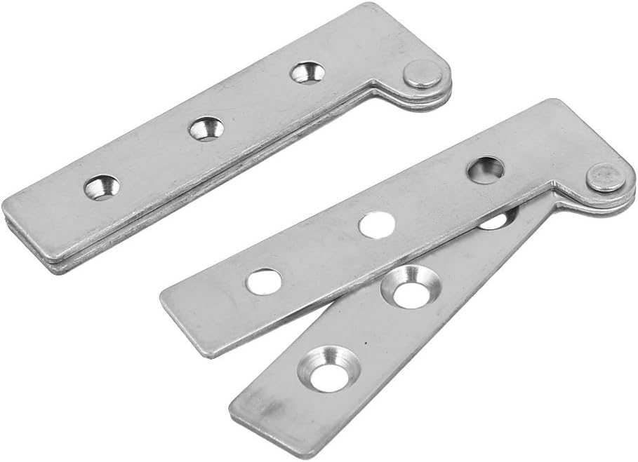 Sourcingmap Cabinet Door Box 64mm x 21.5mm Stainless Steel Inset Offset Pivot Hinge 15PCS, Silver - Image 3