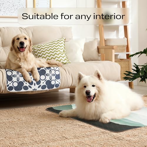Image of PetSpy Washable Pee Pads for Dogs - Waterproof Reusable Puppy Pads No-Slip Surface - Stylish Dog Potty Training Pads Protect Against Leakage (Grass, 1 Pack - 72 inch x 72 inch)