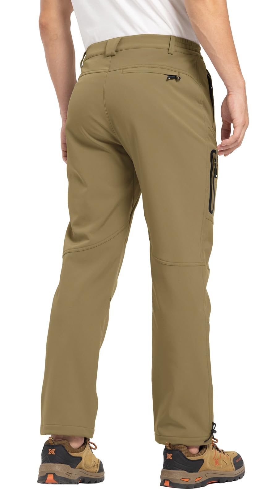 Rdruko Softshellhose Herren Wasserdicht Skihose Wanderhose Thermohose | Winter Snowboardhose Winddicht Schneehose Trekkinghose Outdoorhose Warme Gefüttert mit 4 Taschen für Skifahren Wandern