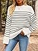 LILLUSORY Oversized Sweater Womens 2025 Fall Fashion Outfits Pullover Long Tunic Old Money Winter Cozy Clothes Cute Crewneck Trendy Knit Chunky Warm Knitted Ladies Top Striped