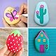YceLon 15 Stück Flache Steine zum Bemalen, 3-8 cm Natürliche Kieselsteine für DIY Kunst und Malprojekte, Ideal für Kinder und Erwachsene