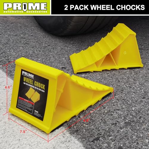 Calços de roda PR1ME, base antiderrapante, adequados para a maioria dos tamanhos de pneu, calços ide