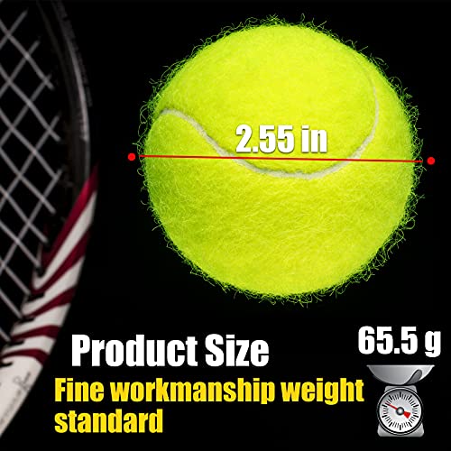 Gkk Tennis Balls 12 Pack Durable Pressurized Tennis Balls Yellow Felt Training Tennis Balls High Bounce Practice Tennis Balls For Beginners Dogs #TOP2