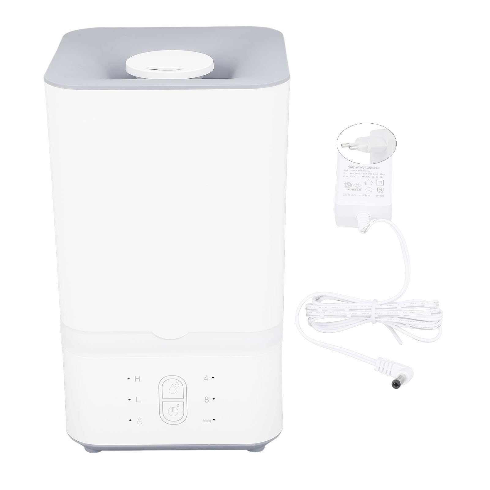 Humidificateur diffuseur d'huiles essentielles avec veilleuse, Grand réservoir de 5 L, Fonctionnement Silencieux par ultrasons, Brume réglable, minuterie 4H 8H 12H, arrêt
