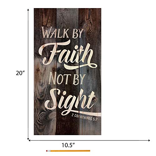 Walk By Faith Not By Sight Brown 20 X 11 Wood Pallet Wall Art Sign Plaque #TOP5