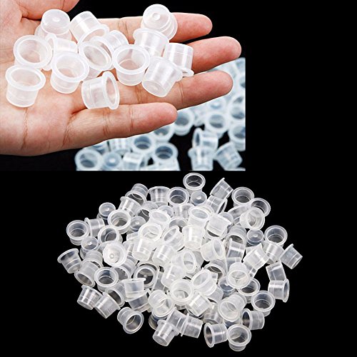 Tattoo Ink Caps Medium - 1000PCS Disposable Ink Cups for Tattooing, Machines, Kits (11mm) - Thumbnail 3