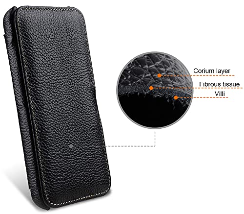 STILGUT Book Case Compatible with iPhone 13 (6.1 Inch) Leather Case with Clip Closure, Flip Case, Mobile Phone Case - Image 3
