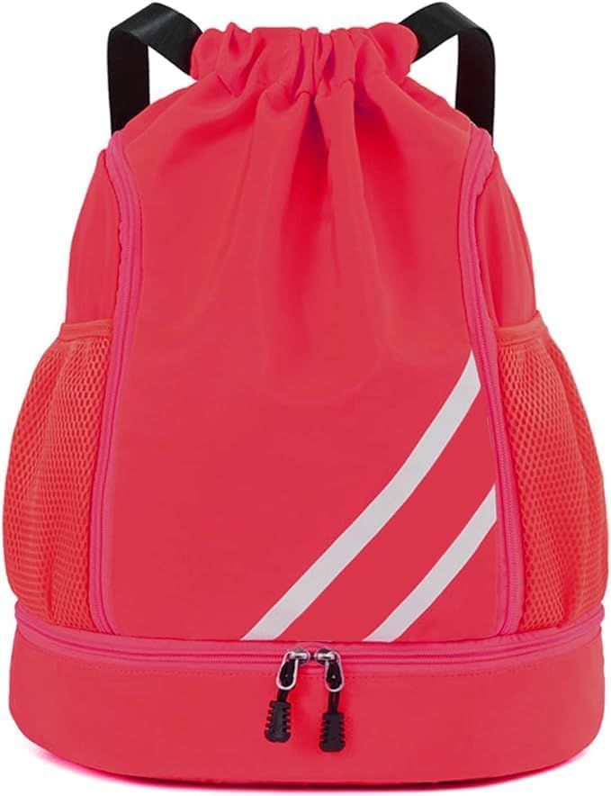 Oziral Drawstring Backpack, Water Resistant Drawstring Bag with Shoe Compartment