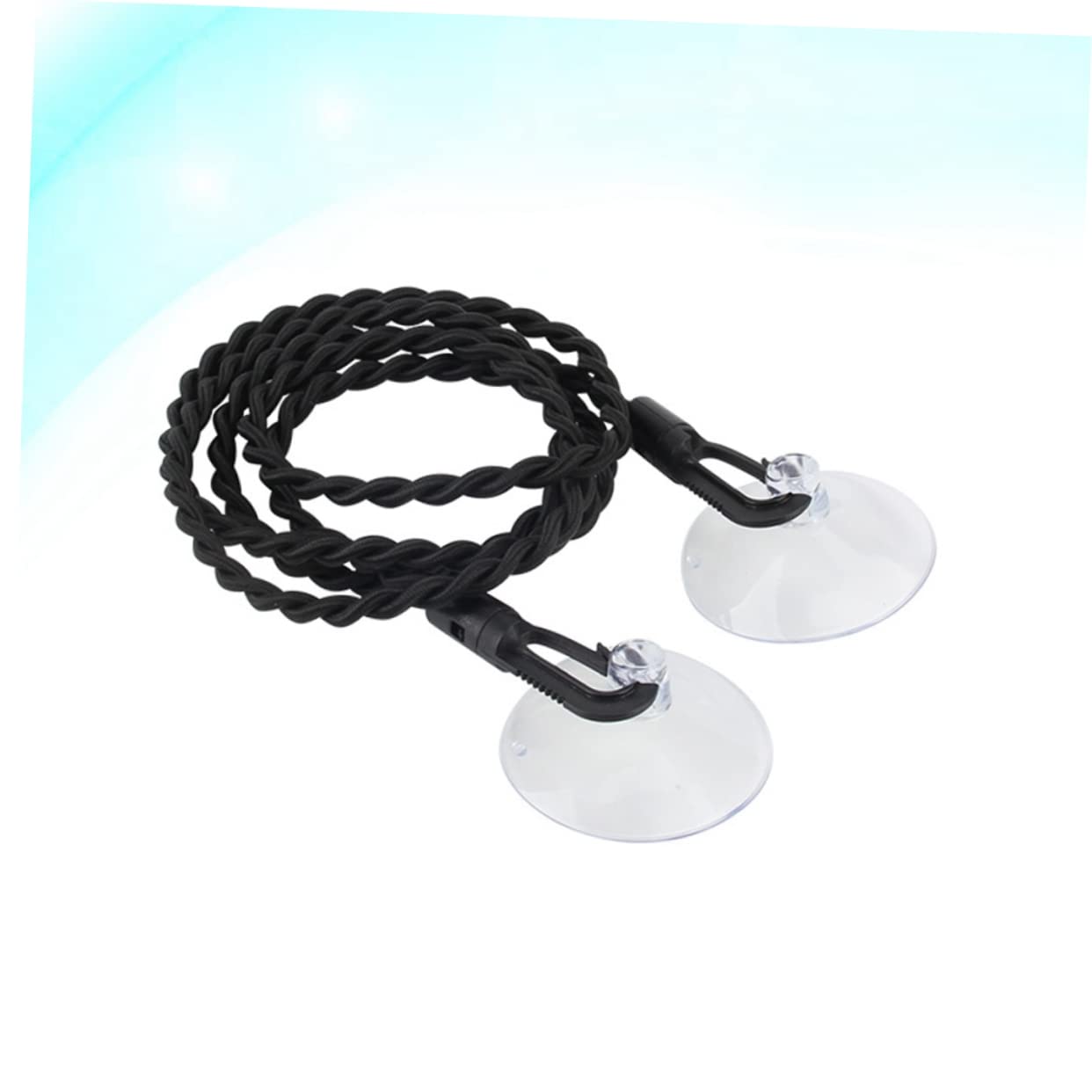 Zerodeko Outdoor Travel Elastic Clothesline with Suction Cup Portable Slip Drying Rope for Camping Laundry Sun Drying Easy Installation Retractable Design