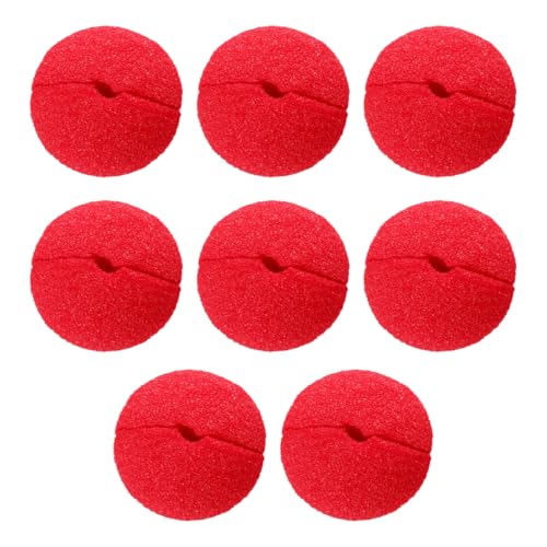 Lotsdonxia 8-Pieces Red Sponge Clown Noses 50mm Diameter for Circus Costume Cosplay Party Fancy Dress