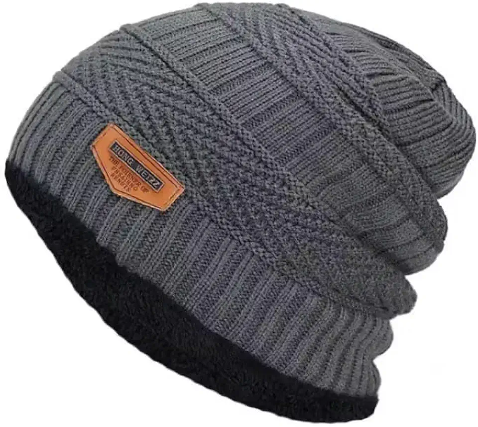 Touca gorro peluciado quentinho forrado lã masculino e feminino para frio intenso com conforto (AZUL)