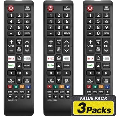 3 Pack Remote for All Samsung TV Remote, Replacement Compatible with All Samsung Smart TVs, LCD, LED, 3D, HDTV, Series TVs