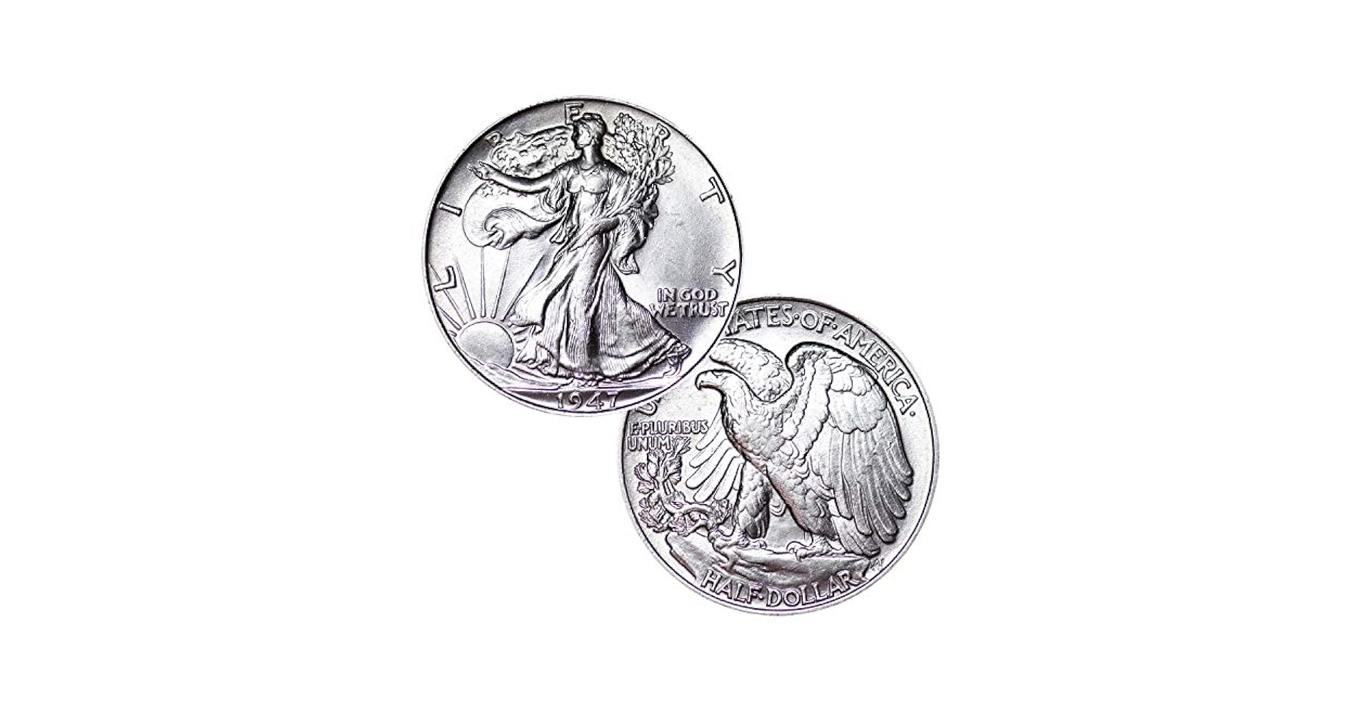 USA 1916-1947 Walking Liberty Half Dollar Coin - 90% Silver