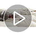APSMILE Organic Feathers Down Comforter California King, All-Seasons Duvet Insert, 100% Cotton Medium Warm Quilted Bed Comforter Insert (104x96, Ivory White)