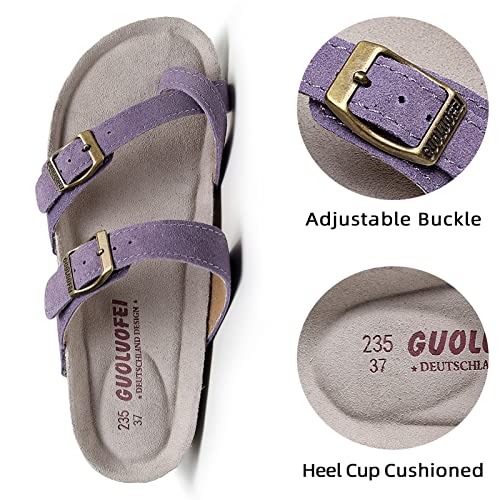 Guoluofei Women's Cork Footbed Slide Sandals With Arch Support,Comfortable Summer Beach Sandals For Women Girls Ladies #TOP3
