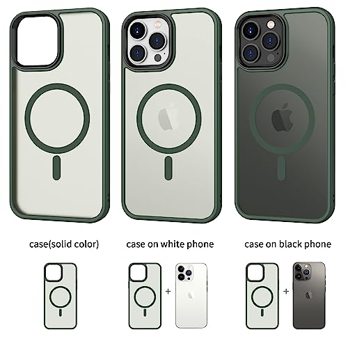 Image of CACOE Magnetic Case for iPhone 13 Pro 6.1 inch, Dark Green-1