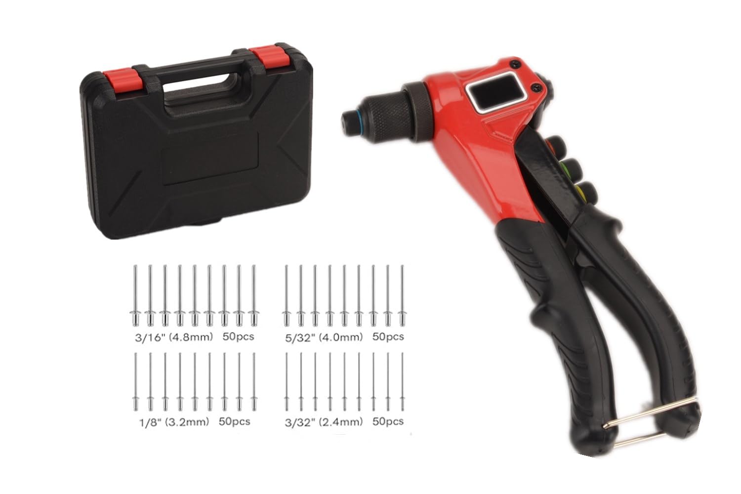 Amazon.com: FLZOSPER Heavy Duty Rivet Gun with 200Pcs Aluminum Blind ...