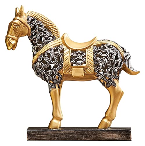 Petites statues à la maison de cheval creux décor de table et bureau rétro