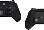 PlayVital Samurai Edition Anti Slip Silicone Case Cover for Xbox Elite Wireless Controller Series 2 Core, Ergonomic Soft Rubber Skin Protector for Xbox Elite Series 2 with Thumb Grip Caps - Black