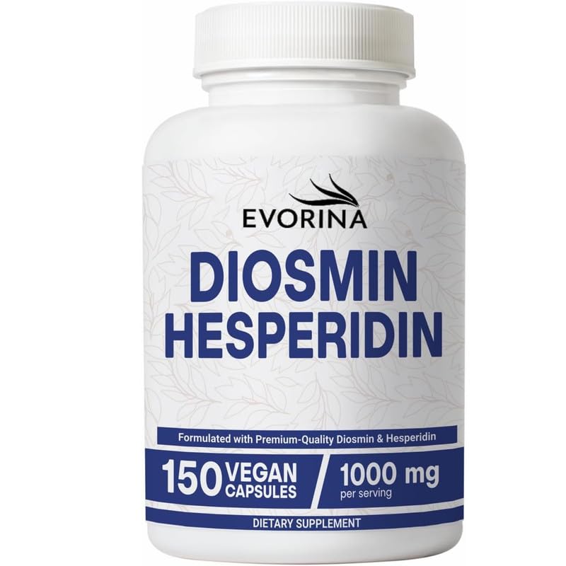 Diosmin Hesperidin 1000mg Complex, 150 Capsules, Citrus Bioflavonoids Rich Fruit Extract, 100% Vegetarian, Non-GMO & Gluten Free Diosmin Supplement with Max Strength-image-41