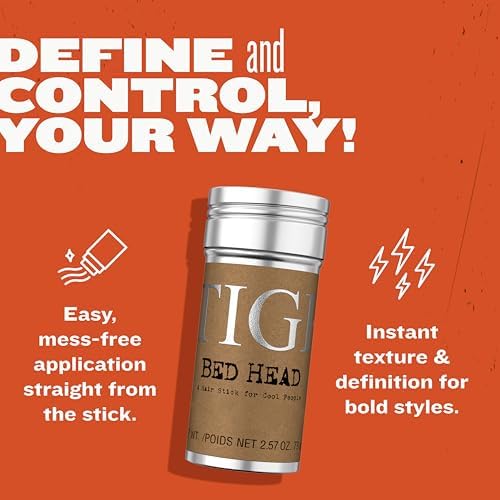 Bed Head by TIGI Hair Wax Stick β Professional Hair Styling Wax for High-Definition Texture & All-Day, Humidity-Resistant Hold, 2.57 oz - 2