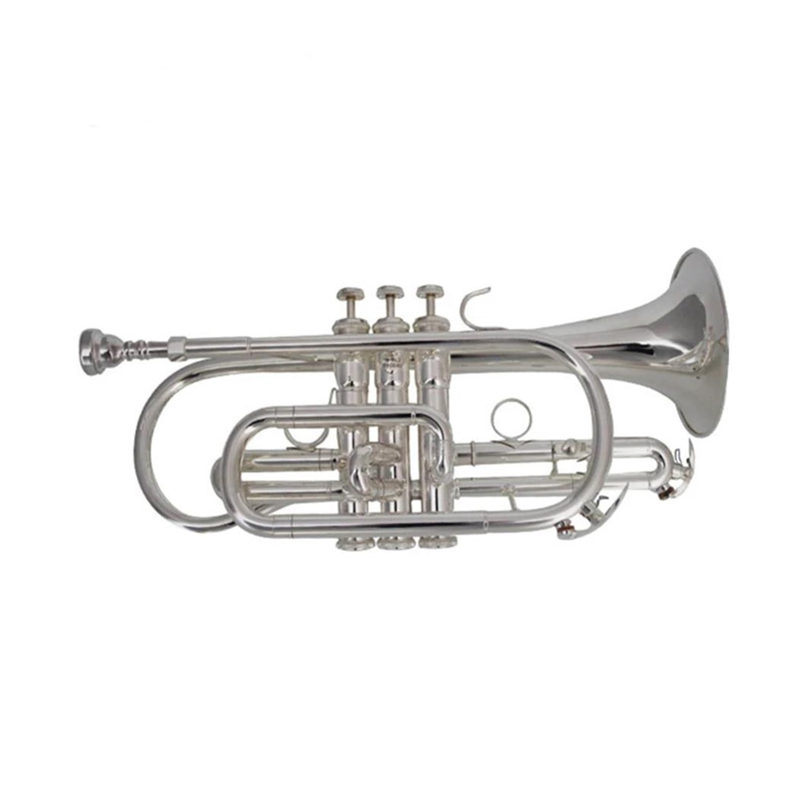 trąbka instrument Bb Płaska Trąbka Profesjonalna, Posrebrzana Trompeta Z Ustnikiem I Futerałem Do Przenoszenia. Instrument Muzyczny (Color : Sliver)