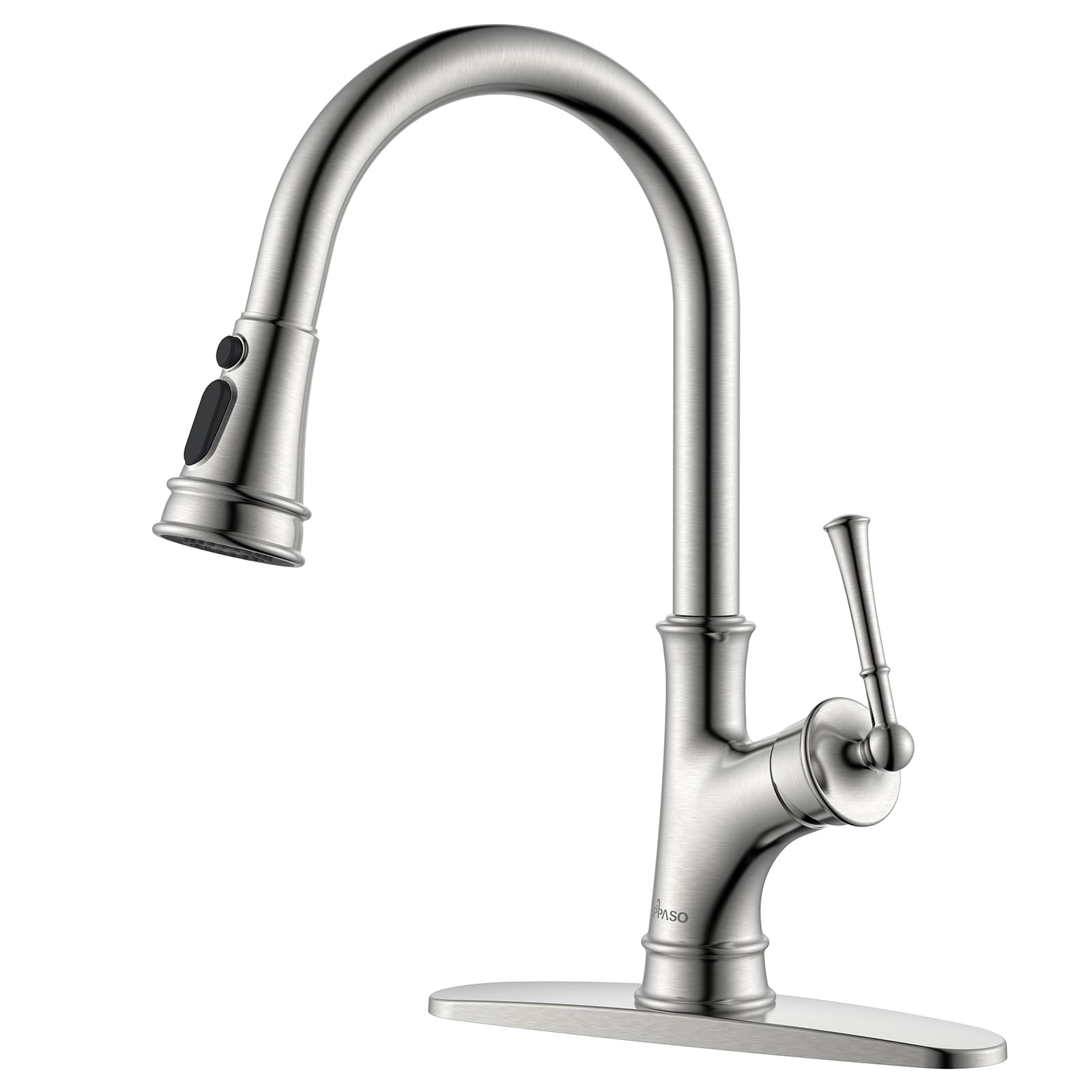 APPASO Pull Down Kitchen Faucet with Sprayer, Single Handle High Arc