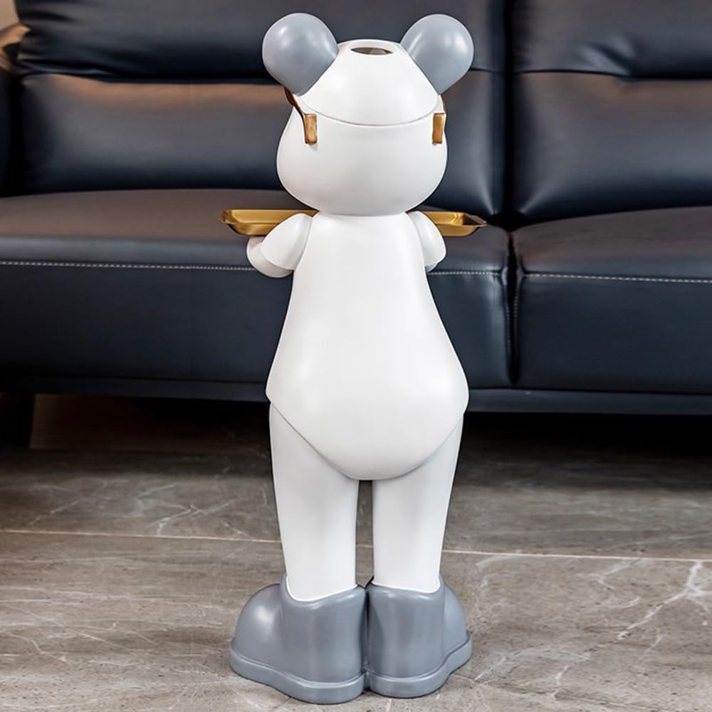 Boîte à mouchoirs en résine avec motif ours éclair