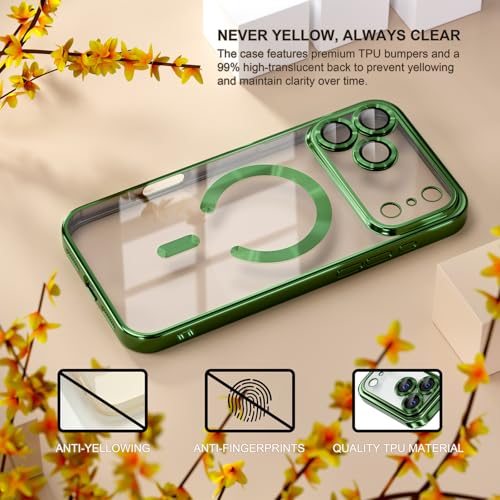 Image of Misea Magnetic for iPhone 17 Pro Max Case Compatible MagSafe Green