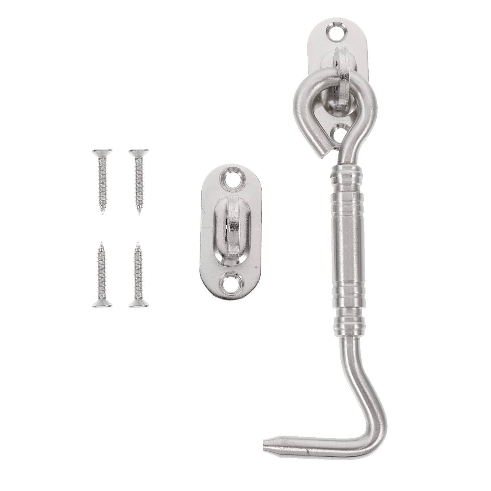 Nvsfzgiyg Silver 1 Set Stainless Sliding Door Latch Barn Screen Steel Cabin And