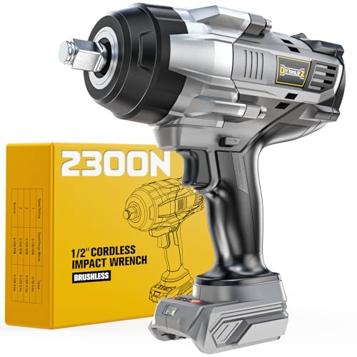 Cordless Impact Wrench 1/2" Compatible with DeWalt 20V Battery, 1700 Ft-lbs (2300 Nm) High Torque Impact Driver, Electric Impact Gun with 4 Modes & LED Light for Car, Truck(Bare Tool)