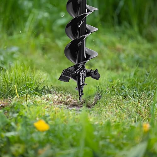 Bisupply 811525 Auger Drill Bit - 4 X 30 Inch Garden Auger Spiral Drill Bit Black Steel Garden Auger Spiral Drill Bit Tool thumb #4