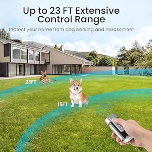 Dog Bark Deterrent Devices Stops Bad Behavior,Sonic Emitters 4 Modes 23ft Range Control,Anti Barking Device for Dogs Indoor&Outdoor