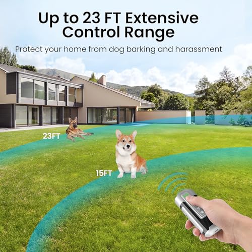 Dog Bark Deterrent Devices Stops Bad Behavior,Sonic Emitters 4 Modes 23ft Range Control,Anti Barking Device for Dogs Indoor&Outdoor Dog Bark Deterrent Devices Stops Bad Behavior,Sonic Emitters 4 Modes 23ft Range Control,Anti Barking Device for Dogs Indoor&Outdoor