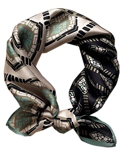 100% Real Mulberry Silk Square Scarf,Lightweight Neckerchief Head Scarf Scarves Bandanas Hair Scarf Neck Scarf for Women/Men (5301_04)