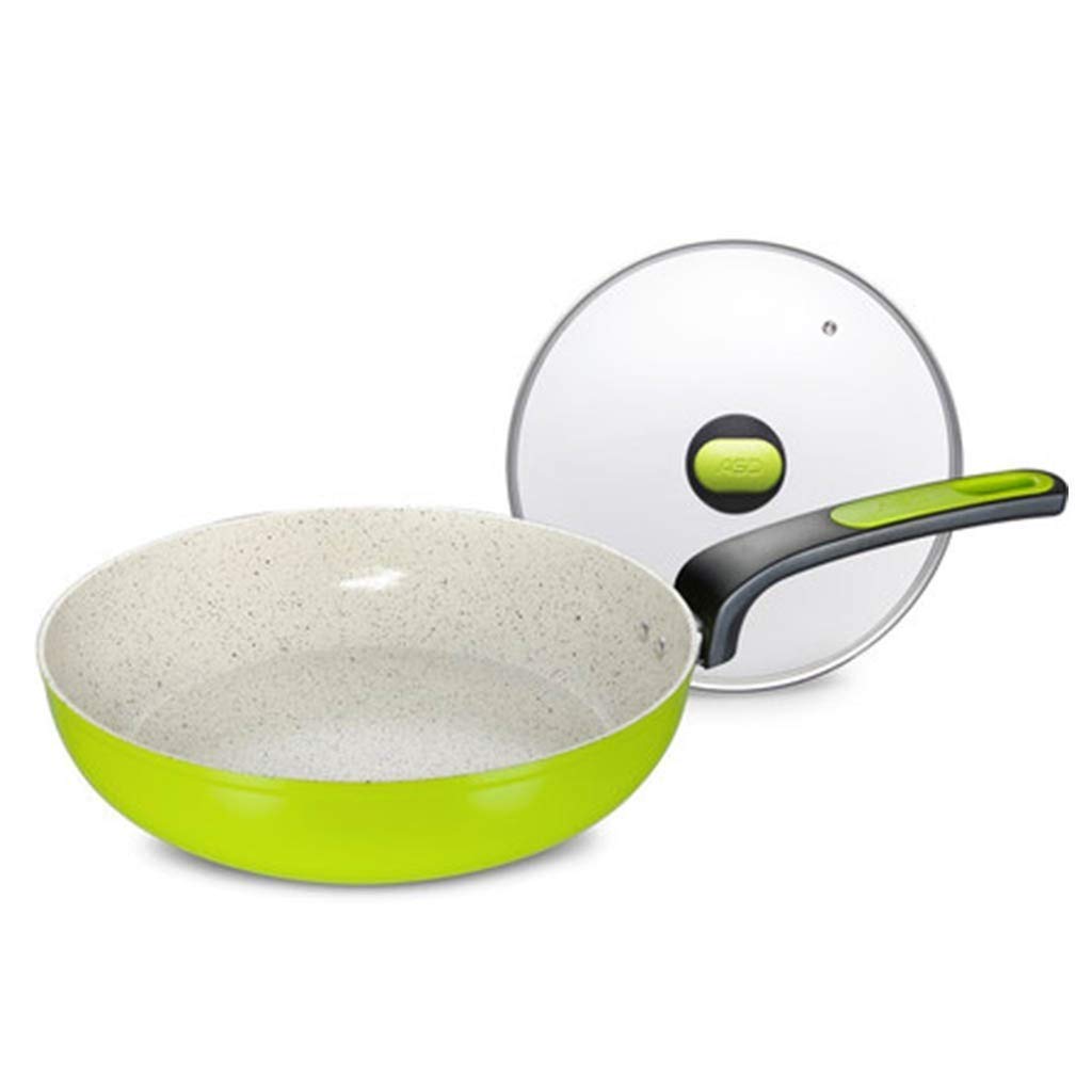 Wok vert en aluminium forgé avec revêtement céramique antiadhésif