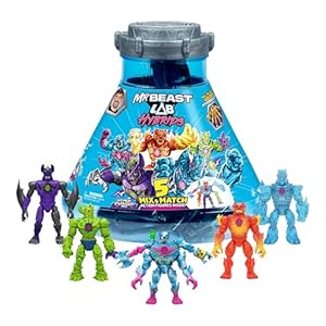 MrBeast Lab Hybrids Mega Pack, Reveal Different Hybrid Parts to Create 5 Mix & Match Action Figures, Including a Mega Torso Panther Experiment to Reveal Hybrid’s Real Colors, Collect 30+ Beasts