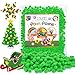Caydo 1cm Green Pom Poms, 500 Pieces Craft Pom Poms Balls for Kids Creative Arts and Crafts School Project Supplies Craft St. Patrick's Day Decorations