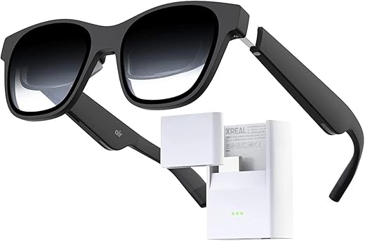 XREAL Air AR Glasses Bundled With Nreal Adapter Compatible with Nintendo Switch, Steam Deck,Xbox,PS5 and More Game, AR Glasses