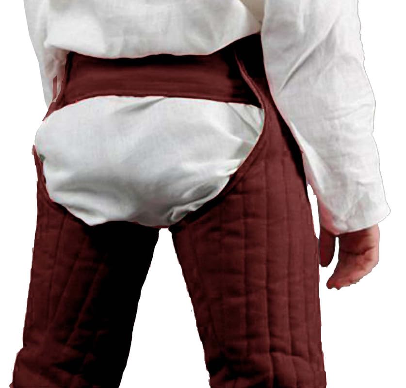 THE MEDIEVALS Lagging Thick Padded Chausses Lower Under Gambeson Hauberk SCA Armor, Brown - Medium