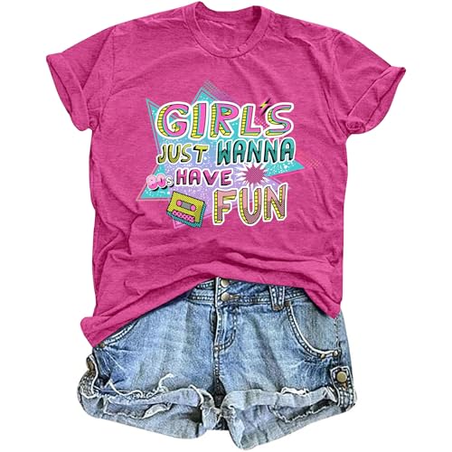 80s Shirts for Women Retro 1980s Party Tees 80s' Disco Music Gifts T-Shirts Tops