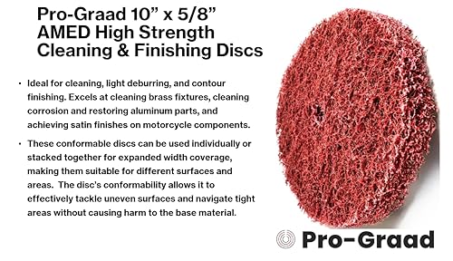 Image of 2 Pack 10 inch x 5 /8 inch Medium (AMED) High Strength Non-Woven Buffing, Blending, Cleaning, Light Deburring & Finishing Discs, 05317, Pack of 2