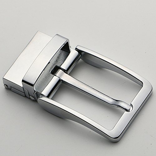 Reversible Prong Belt Buckles For 1 3/8Inch 35mm Mens Belt Straps Gold/Sliver Replacement Buckles (Sliver)3