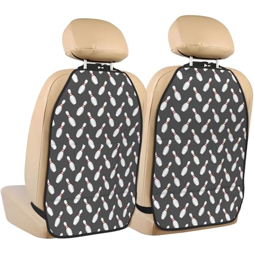 Tapis de protection de siège arrière voiture VOSERY avec 3 organiseurs de rangement lot de 2