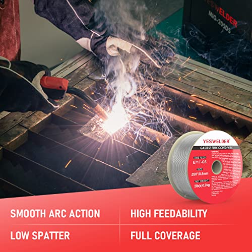YESWELDER Flux Cored Wires 0.9kg E71T-GS 0.8mm for MIG Welder Gasless MIG Welding Wire Universal Mild Carbon Steel Self-Shielded MIG Wire - Image 3