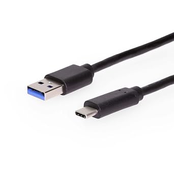 Coolgear USB 3.2 Gen 2 Type-C Male to Type-A Male Cable - 1ft