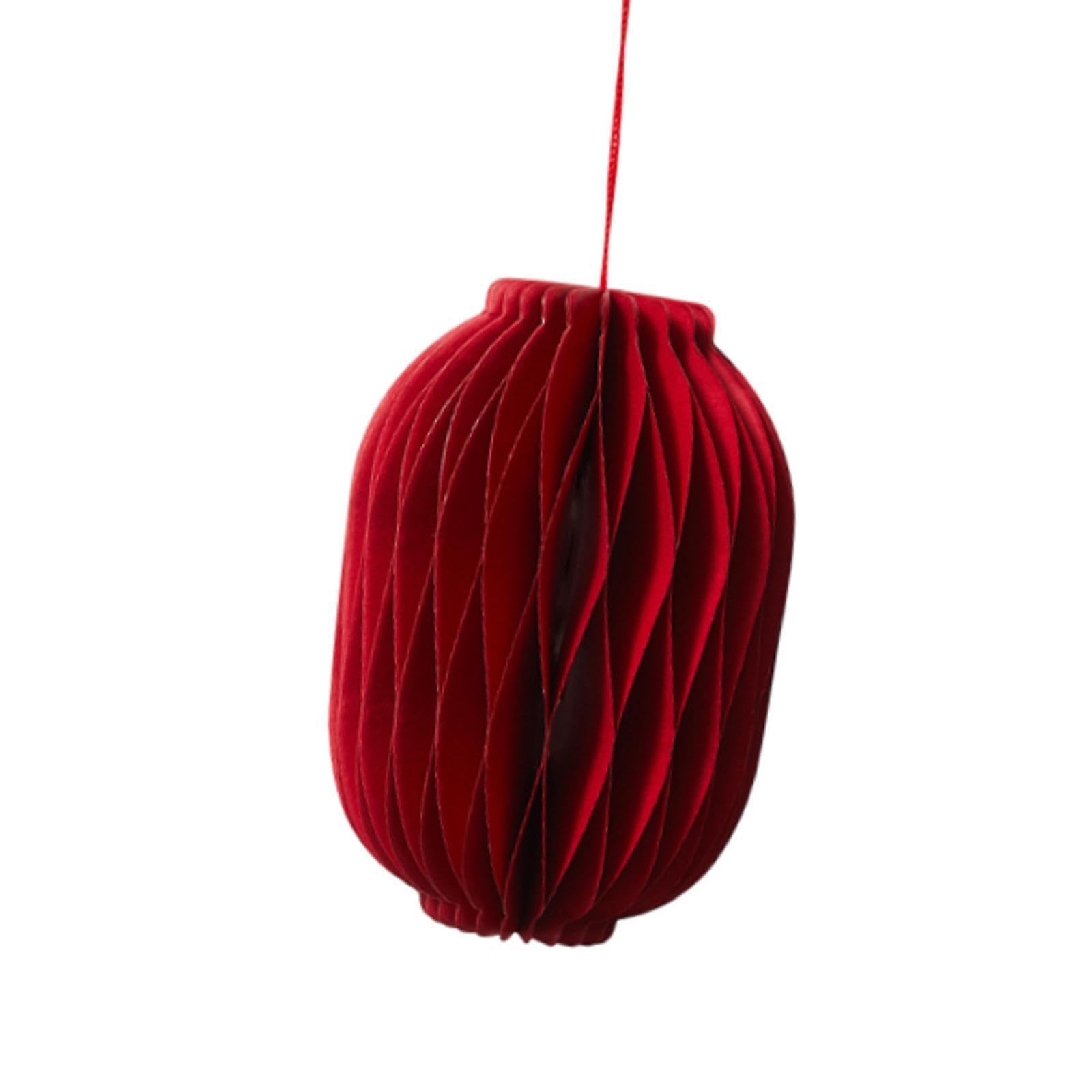 RCGOFOLLOW Celebratory Red Paper Lantern Decorative Piece for Indoor Gatherings During Chinese New Year 2025 Making Essential Decoration for Celebrating, Red, Type A