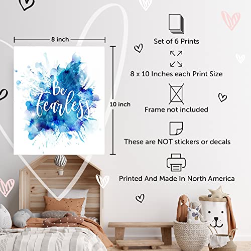 Designs By Maria Inc. Set Of 6 Unframed Colorful Abstract Wall Art Positive Quotes Wall Decor Prints | Creative Room Decor | Classroom Wall Art Posters | Bedroom Decoration For Boys & Girls (8"X10") #TOP1