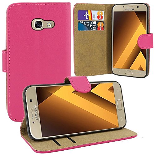 TheMax®   Funda de piel con tapa y función atril para Samsung Galaxy S4 Mini (S4 Mini, color rosa)