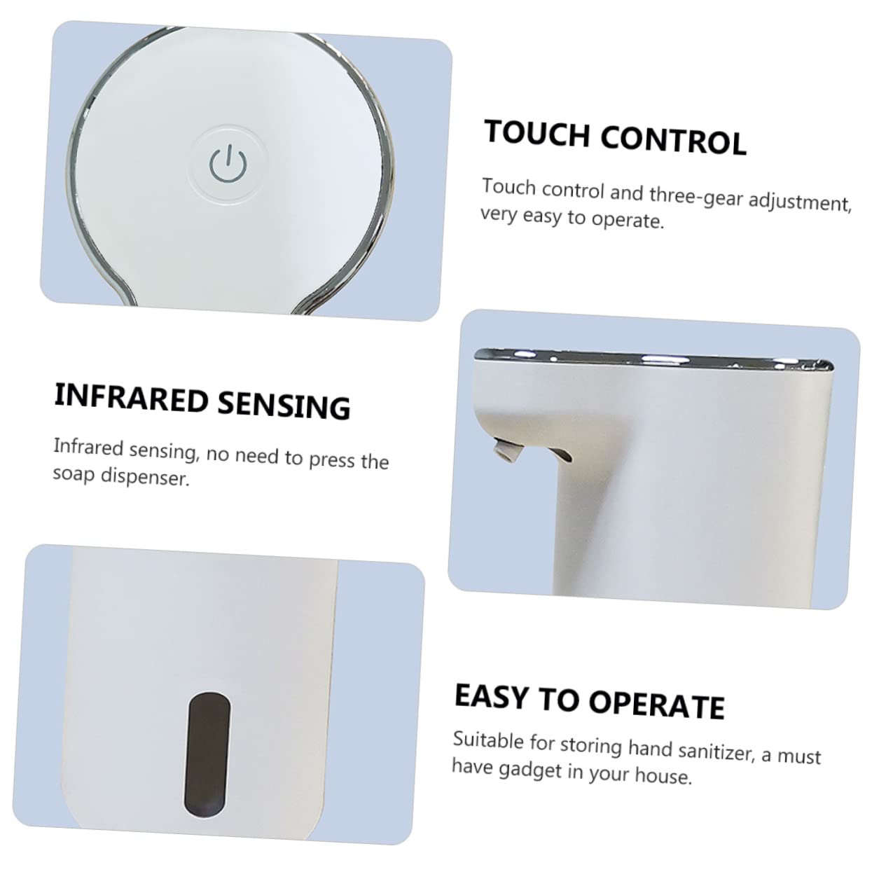 PRETYZOOM 300ml Automatic Hand Soap Dispenser Sensor Foaming for Home Hospital Restaurant